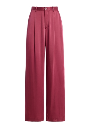 LAPOINTE - High-Rise Satin Wide-Leg Pants - Pink - US 6 - Moda Operandi