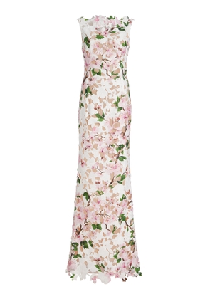 Oscar de la Renta - Floral Guipure Gown - Ivory - US 8 - Moda Operandi