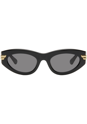 Bottega Veneta Black Bold Ribbon Unapologetic Cat-Eye Sunglasses