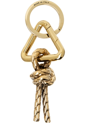 Bottega Veneta Gold Metal Knot Keychain