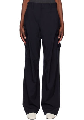 Bottega Veneta Navy Fine Wool Cargo Pants