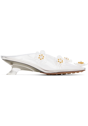Bottega Veneta Transparent Jet Mule Heels