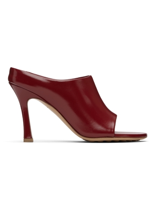 Bottega Veneta Red Rana Mule Heeled Sandals