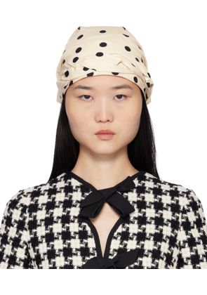 Valentino Garavani Off-White Polka Dot Bandana