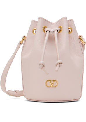 Valentino Garavani Pink Mini Drawstring VLogo Signature Bag