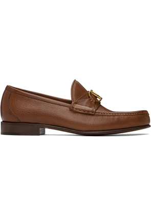Valentino Garavani Brown VLogo Signature Buffalo Loafers
