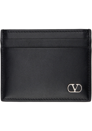 Valentino Garavani Black Vlogo Signature Card Holder