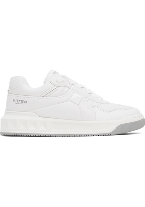 Valentino Garavani White One Stud Low-Top Nappa Sneakers