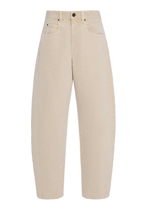 Oriane Rigid High-Rise Barrel-Leg Jeans - Ivory - FR 38 - Moda Operandi