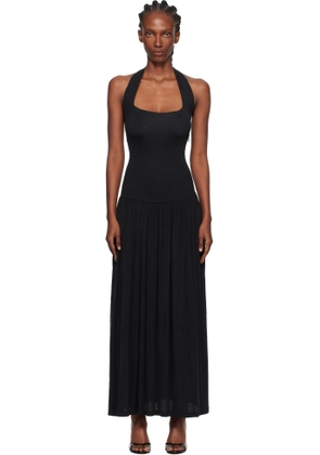 Aya Muse Black Quill Maxi Dress
