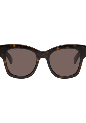 Gucci Brown Butterfly Frame Sunglasses