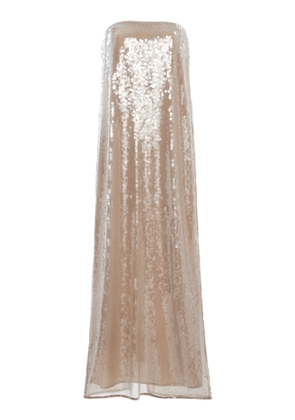 STAUD - Casey Sequined Maxi Dress - Silver - US 6 - Moda Operandi