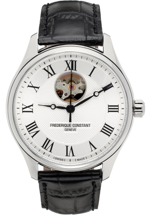 Frédérique Constant Silver & Black Classics Heart Beat Automatic Watch