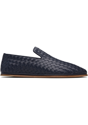Bottega Veneta Navy Sunday Slippers