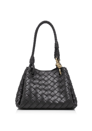 Bottega Veneta - Medium Parachute Intrecciato Leather Bag - Black - OS - Moda Operandi