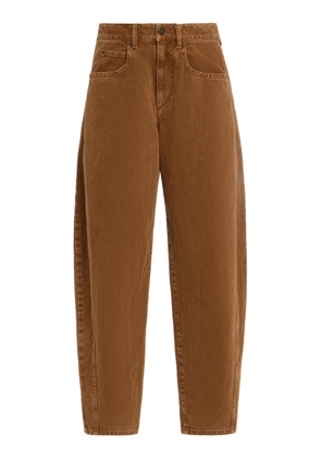 Oriane Rigid High-Rise Barrel-Leg Jeans - Brown - FR 34 - Moda Operandi