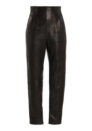 Khaite - Lenn High-Rise Leather Pants - Black - US 6 - Moda Operandi