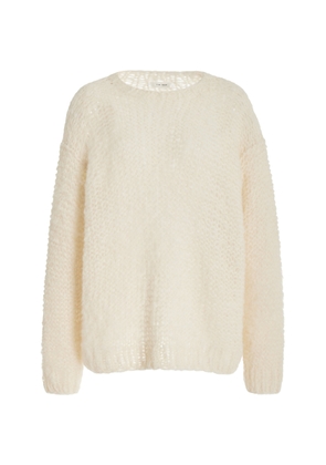 The Row - Eryna Hand-Knit Alpaca-Silk Sweater - Neutral - XL - Moda Operandi