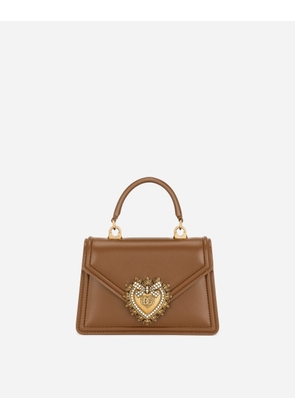 Dolce & Gabbana Small Devotion Top-handle Bag - Woman Handbags Beige Leather Onesize