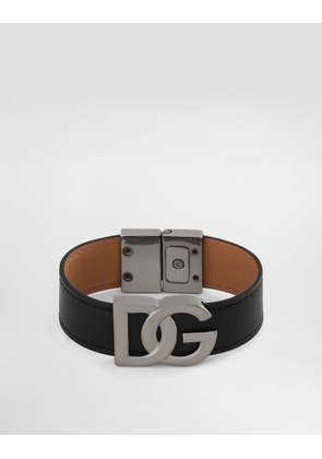 Dolce & Gabbana Calfskin Bracelet With Dg Logo - Man Bijoux Multi-colored Leather S