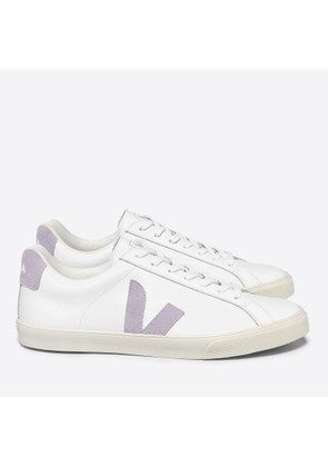 Veja Women's Esplar Logo-Appliquéd Leather and Suede Trainers - UK 5