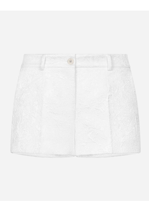 Dolce & Gabbana Brocade Shorts - Woman Pants And Shorts White 50