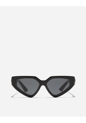 Dolce & Gabbana Dg Precious Sunglasses - Woman Sunglasses Black Acetate Onesize