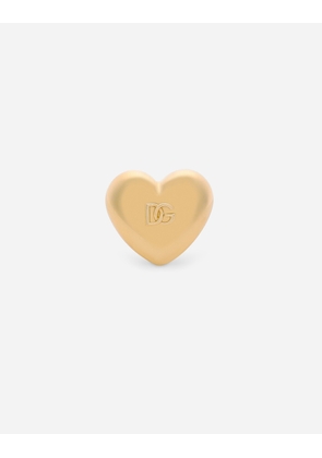 Dolce & Gabbana Heart Ring With Embossed Dg Logo - Woman Bijoux Gold Metal L