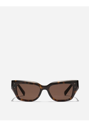 Dolce & Gabbana Dg Sharped Sunglasses - Woman Sunglasses Brown Acetate Onesize