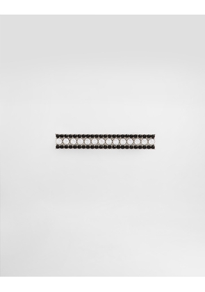 Dolce & Gabbana Metal Rhinestone-detailed Tie Clip - Man Bijoux Silver Metal Onesize