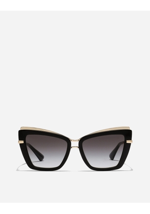 Dolce & Gabbana Metal Print Sunglasses - Woman Sunglasses Black Onesize