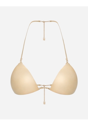 Dolce & Gabbana Rigid Decorative Metal Bra - Woman Bijoux Gold Metal Onesize