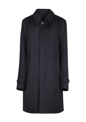 Herno Navy Blue Cashmere Coat