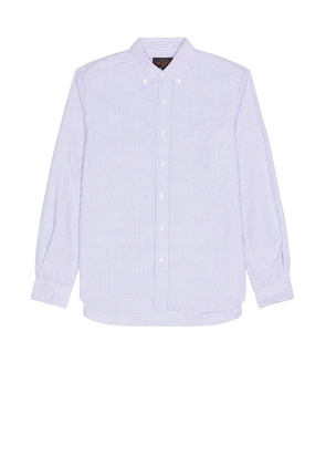 Beams Plus B.D Oxford Candy Stripe in Blue - Blue. Size L (also in S).