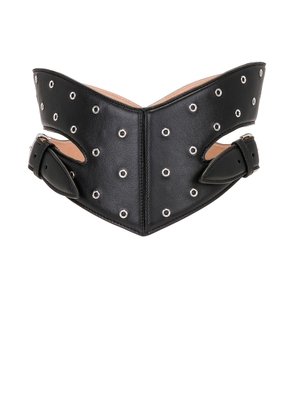 ALAÏA Crossed Belt in Noir - Black. Size 75 (also in ).