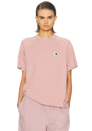 Carhartt WIP Hudson T-shirt in Daphne - Mauve. Size L (also in M, S, XS).