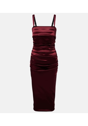 Dolce&Gabbana Draped satin cocktail dress