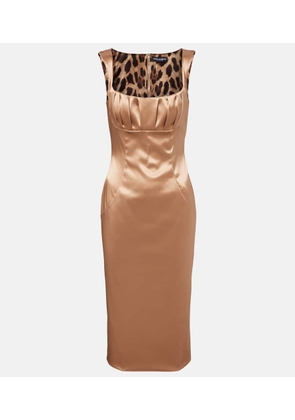 Dolce&Gabbana Pleated satin midi dress