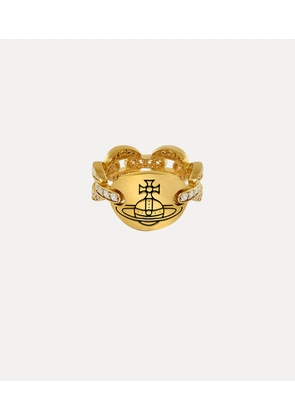 Vivienne Westwood Clorinthe Ring Gold Silver / Cubic Zirconia Unisex