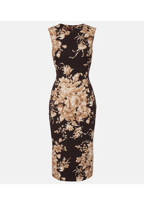 Dolce&Gabbana Floral silk-blend charmeuse midi dress