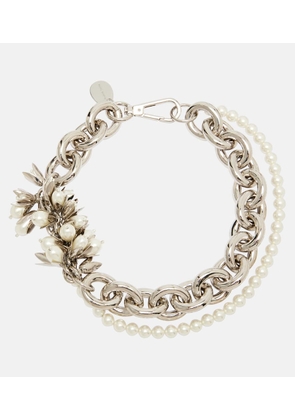 Simone Rocha Embellished faux pearl necklace