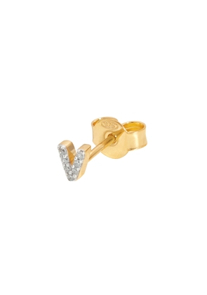 Missoma V Initial 18kt Gold-plated Single Stud Earring - One Size