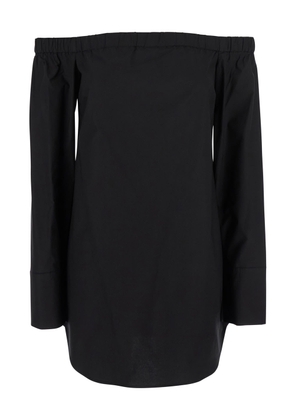 Federica Tosi Black Dress With Neckline In Fabric Woman