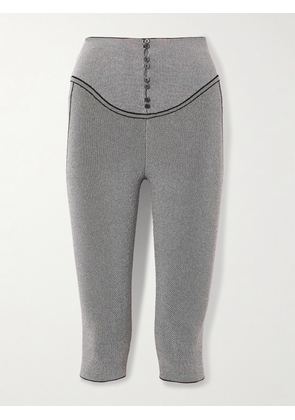 Jacquemus - Cropped Stretch-jersey Leggings - Gray - FR 32,FR 34,FR 36,FR 38,FR 40,FR 42,FR 44