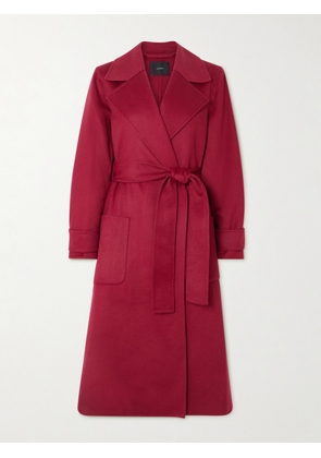 Joseph - Arline Belted Wool And Cashmere-blend Coat - Red - FR 32,FR 34,FR 36,FR 38,FR 40,FR 42,FR 44