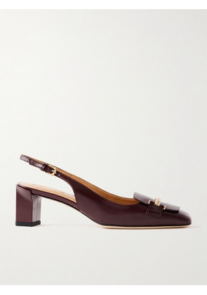 Tod's - Cuoio Embellished Leather Pumps - Burgundy - IT36,IT36.5,IT37,IT37.5,IT38,IT38.5,IT39,IT39.5,IT40,IT40.5,IT41,IT41.5,IT42