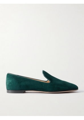 Gianvito Rossi - Leather-trimmed Suede Loafers - Green - IT35.5,IT36,IT36.5,IT37,IT37.5,IT38,IT38.5,IT39,IT39.5,IT40,IT40.5,IT41,IT41.5,IT42