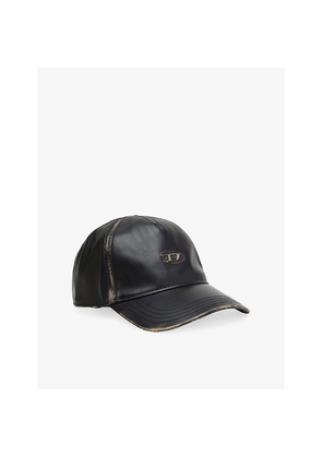 Diesel C-Heather Faux-Leather Baseball Cap