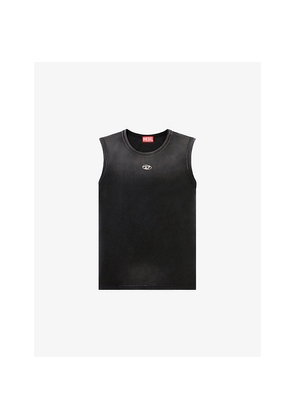 Mens Diesel T-Brico-New Cut-Out Cotton-Jersey Tank Top