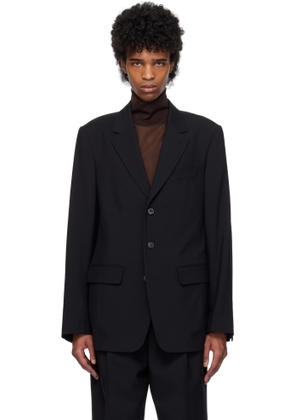 Dries Van Noten Black Wool Twill Blazer